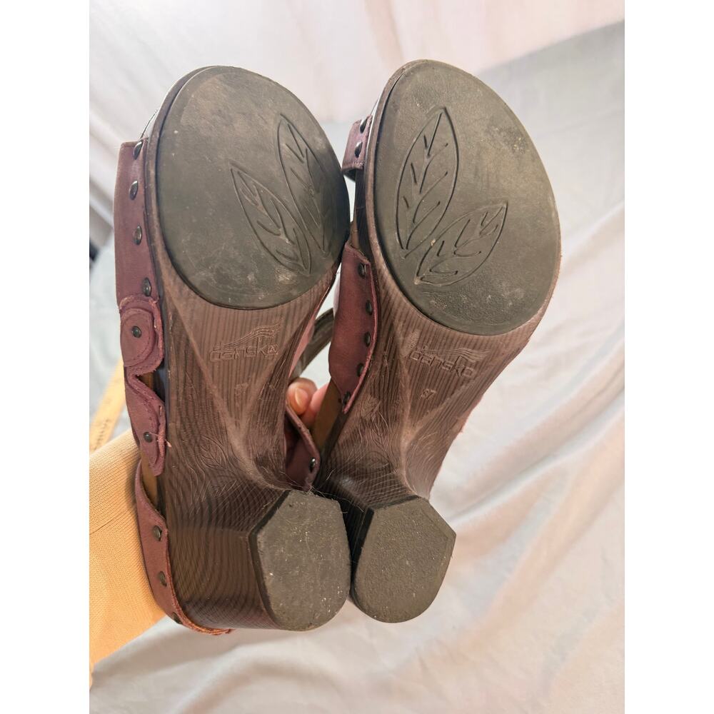 Dansko Nigella Dusty Rose Leather slip on sandals size 37 - Picture 6 of 10